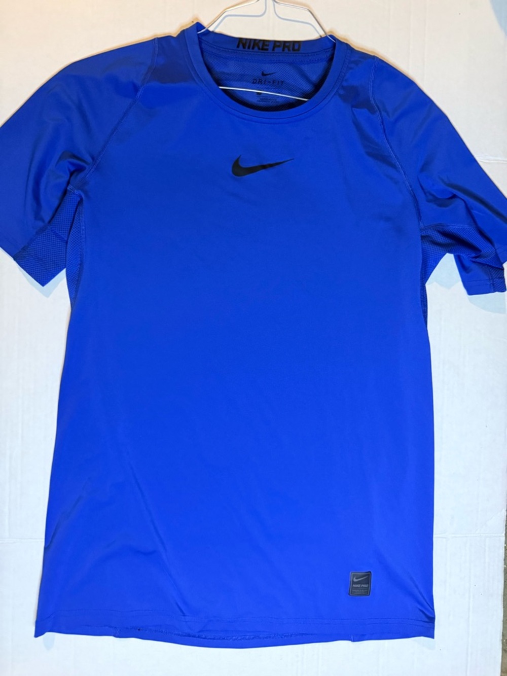 Nike Royal Blue Short Sleeve Dri-FIT Training Shirt with Black Swoosh